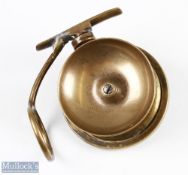 Malloch's Patent all brass side caster reel 3 3/8