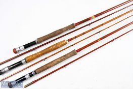 Milbro made in Scotland Milbrolite hollow glass fly rod 9ft 6 inches 2pc alloy down locking reel