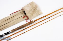 Hardy Alnwick the teal neo-cane fly rod 9ft 9 inches 3pc line 7 # Agate lined butt ring alloy up