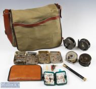 Assorted Reels, flies and bag features W. Garden of Aberdeen 3