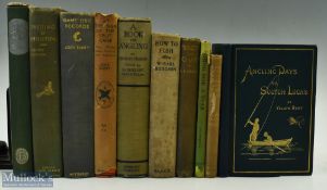 Fishing Books selection to include Angling Days On Scotch Lochs By Yellow Body 1884, Fishing For A