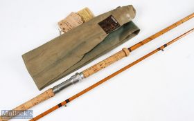Hardy Alnwick the No 3 LRH spinning Palakona split cane spinning rod N0 H22963 (1959) 9ft 6 inches