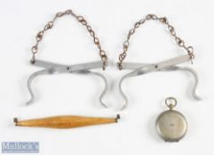 Hardy Fishing accessories inc 'Drianoil', Hardy fly controller and wader clasps, overall G (3)