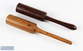 Wood fishing priest stamped 'Thomasson' measuring 23cm approx. in length together with a similar