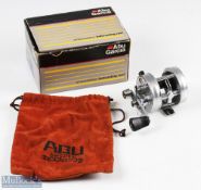 ABU Ambassadeur 1500C multiplier reel in metallic grey, boxed numbered to foot 89-0 89-90, black