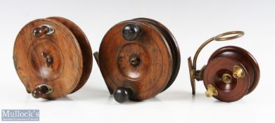 Sun Patent No 13388/85 brass star back centre pin reel, 6