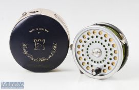 Hardy Alnwick Marquis No 1 salmon fly reel twin screw latch black handle U-shaped line guard light
