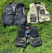 3x Fishing Waist Coats Vests Gilet, all size L - to include a Klobba - new with tags, Foster &