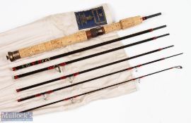 Hardy Alnwick graphite smuggler deluxe spinning rod 7 foot 6pc 13 inch handle (button missing) Agate