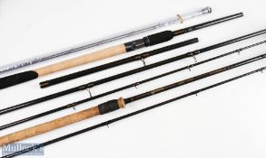 A Drennan light feeder carbon rod, 11 foot 2 pc plus 2x tips in butt, 2/4 LB real line, CW 1/8
