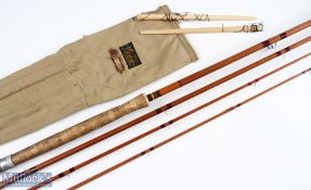 J S Sharpe of Aberdeen 'Scottie' impregnated spliced Salmon Spey Rod 13ft 3pc #9 with spare tip