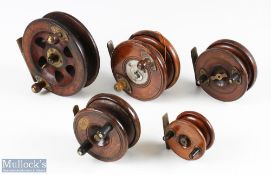 Unnamed wooden centre pin reel, 2 3/8