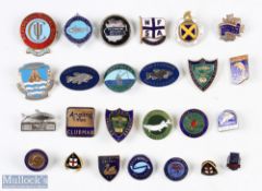 A Selection of Fishing Enamel and Metal Club association badges, a good selection of badges pike