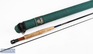 Orvis silver label TL mid flex 6.5 carbon fly rod 9ft 2pc line 5 # alloy blocking real seat with