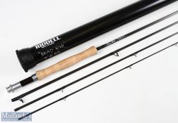 Alan Riddell custom-built naiad noir carbon fly rod 9ft 4pc line 5 # alloy up locking reel seat with