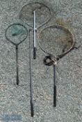Sharpes Wading Staff and Net together with 2x Whitlock trout and salmon nets (4)