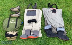 Simms Gortex Waders XXL, with a Simms belt, comes with a pair of Reddington Waders sized XL, and a