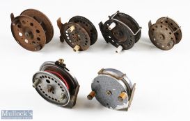 J Bernard Pall Mall London, alloy centre pin reel, 3 3/8