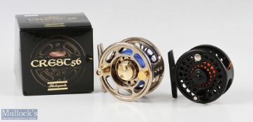 Shakespeare crest 56 fly reel 3 inch wide spool with counterbalance handle large rear tensioner very