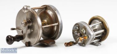 Pflueger USA Supreme Multiplier, mother of pearl style handles, back plate with rubber edge cover,