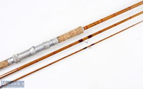 E G Craddock Redditch the Brunswick split cane float rod 11 ft 3pc 20 inch handle with double