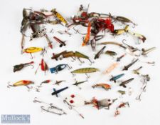 Varied Selection of Lures, spoons etc features Gibbs Ruby eye wiggler, mother of pearl ruby eyed,