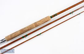 John Thomson split cane carp rod 12 ft 3pc 25 inch handle with alloy up locking reel seat and collar