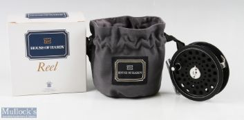 Hardy Alnwick ultralight disc 7 trout fly reel 3 7/16 inch spool black handle 2 screw latch large