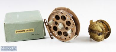Grice and young Ltd Christchurch Golden Eagle trotting reel 4 1/4 inch spool twin screw latch twin