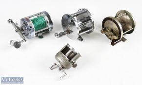 Shakespeare multiplier reel with 2 ball bearings, runs well, ebonite and German silver multiplier,