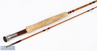 J S Sharpe Ltd Aberdeen featherweight impregnated split cane fly rod 7'6