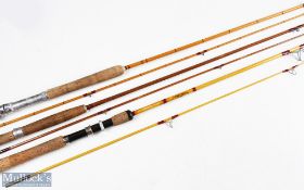 Millwards made in England number 5789 split cane fly rod 8 foot 2pc alloy sliding reel fittings