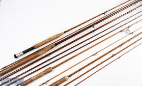 S Veals & Son Bristol split cane brook to no low rod 8 foot 2pc (tip 2 inches short) alloy reel