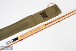 Hardy Alnwick The Pope Palakona split cane fly rod No H6655 (1956) 10 ft 2pc alloy up locking reel