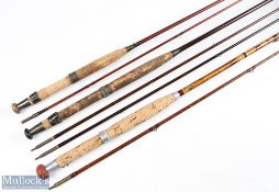 Eggington & Son of Merton, London, cane and whole cane fly rod 8 foot approximately 2pc alloy