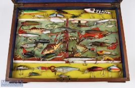 A large hardwood tabletop display box 17