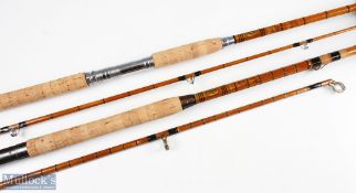 Elasticane The Nymph double built split cane boat rod 9ft 2pc 29 handle with double alloy up locking