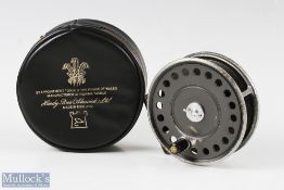 Hardy Alnwick the St John alloy light salmon real 3 7/8 inch spool with black handle twin screw