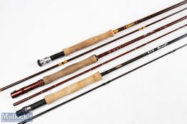 Hardy Alnwick Jet glass fibre fly rod 9ft 2pc line 6 # alloy up locking reel seat Agate lined butt