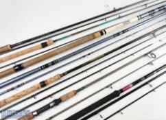 Rod Selection (5) to incl a DAM Para Multipicker 8ft 2pc carbon rod, Browning Match 3000 10ft 3pc