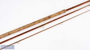 H W Aitken of London 'Superflex' all round supreme split cane barbel/chub 11ft rod 3pc with 27