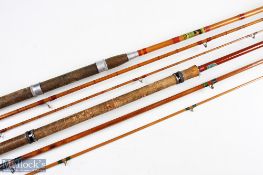 Allcocks Wallace super wizard split cane Avon rod, 11 foot 3pc with 19 inch handle with alloy