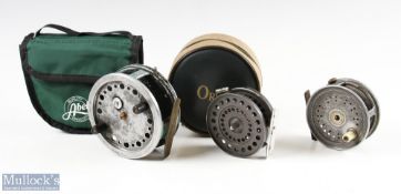 Allcocks The Marvel reel 2 7/8 inch spool with white handle milled rim tensioner and solid brass