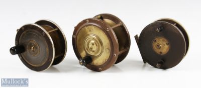 Unnamed ebonite and brass centre pin reel star back 4