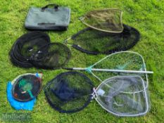 Super Specialist keep net bag with 7 sections, keep net and 6x landing net heads and A Gilbert alloy