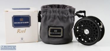 Hardy Alnwick ultralight disc salmon fly reel No 054 wide spool twin screw latch with black handle