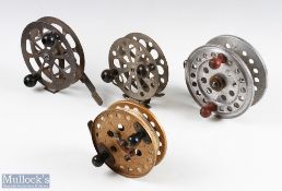 4x large spool reels: unnamed centre pin reel, 5 ½