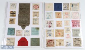 Period Fishing Advertising Packets, hooks, flies Gut, Lines, 10 large pages all mounted on card with