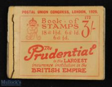STAMPS a complete 3/- booklet of mint stamps issued to commemorate the 1929 Postal Union Congress,
