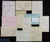 SPORT - CRICKET - group of album leaves bearing various cricket signatures including the Essex
